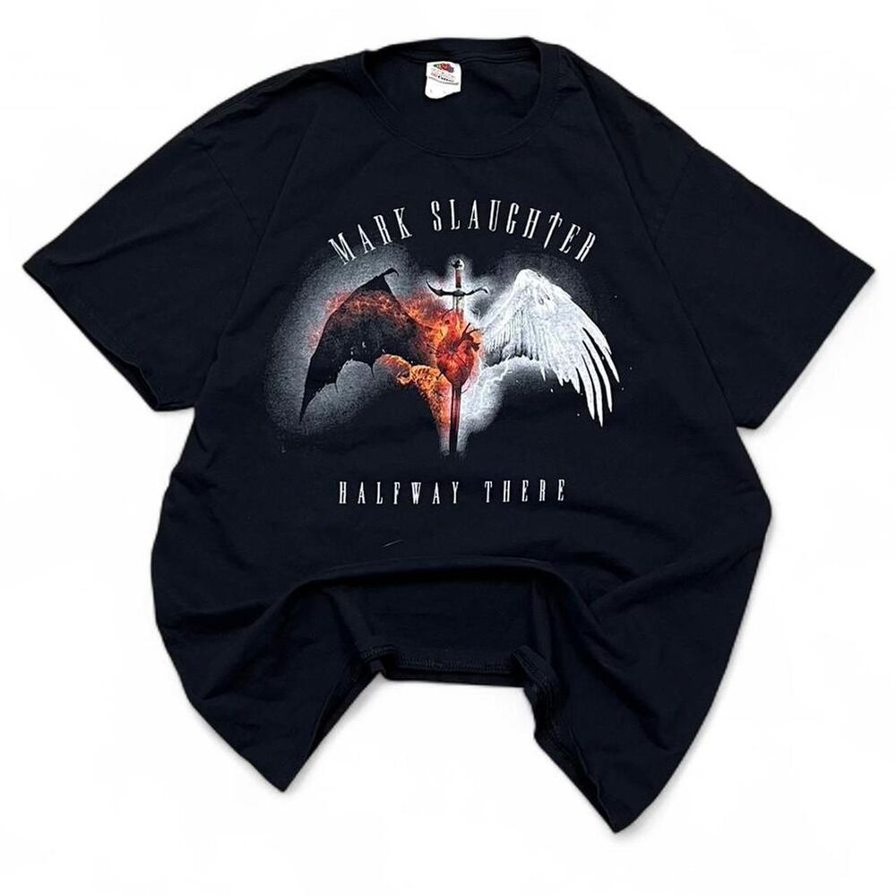 Fruit-of-the-loom Men's Black and Navy T-shirt